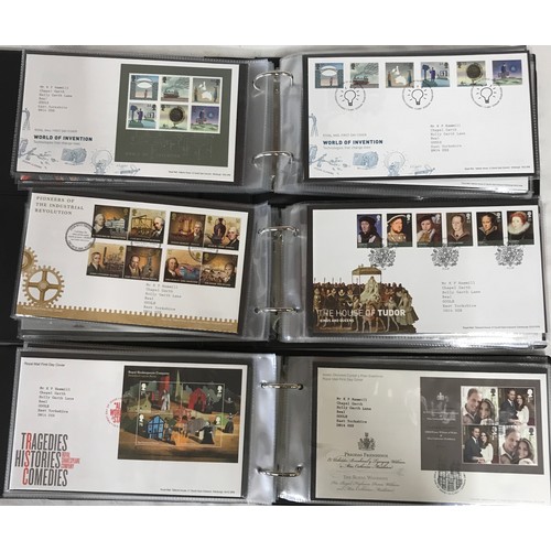 686 - Three FDC albums 2006-2011 mainly Edinburgh philatelic special hand stamps.