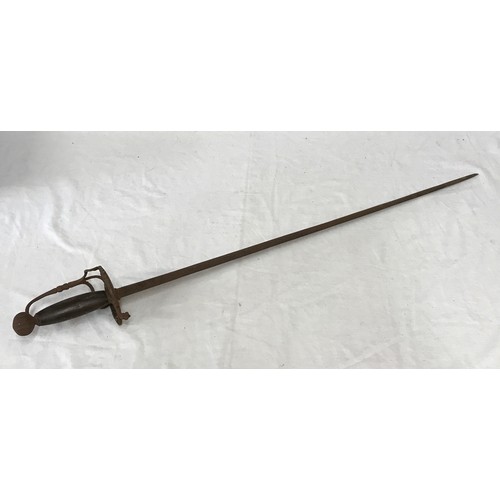 1257 - A rapier type sword with the word Sahagon engraved into both sides of the blade. Blade length 72cm.