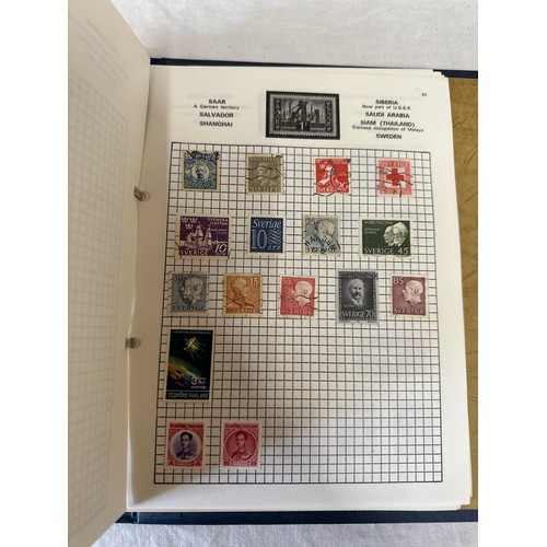 687 - 2 stamp albums, mainly used world stamps together with GB collectors packs. 1975 x2 1982 x1, a few p... 