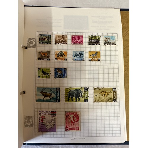 687 - 2 stamp albums, mainly used world stamps together with GB collectors packs. 1975 x2 1982 x1, a few p... 