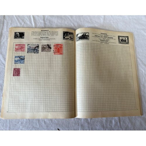 687 - 2 stamp albums, mainly used world stamps together with GB collectors packs. 1975 x2 1982 x1, a few p... 