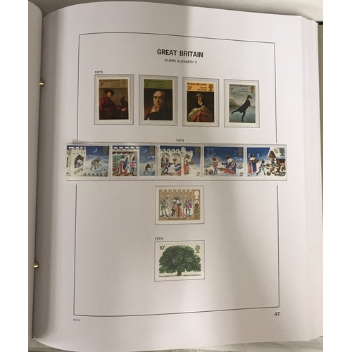 689 - Five Stanley Gibbons hingeless albums 1952-2019.

The Pre-decimal stamps are unchecked for watermark... 