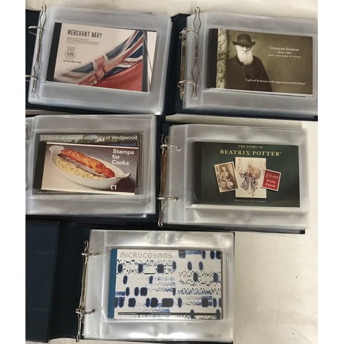 690 - Five Royal Mail prestige stamp books 1969-2016 to contain over 70 different booklets, face value £58... 