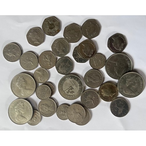 697 - A large quantity of world coinage to include Barbados 1 dollars, Greek coins, Italian, Canadian, Por... 