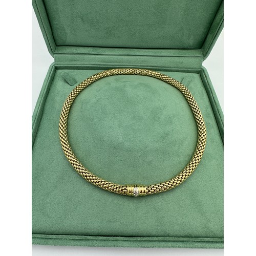 482 - An 18 carat gold hallmarked Fope Profili necklace model 590c Weight 55gm. Length 43cm. RRP £11,500. ... 