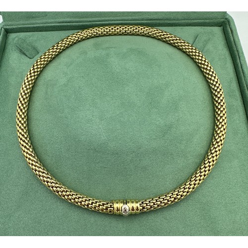 482 - An 18 carat gold hallmarked Fope Profili necklace model 590c Weight 55gm. Length 43cm. RRP £11,500. ... 