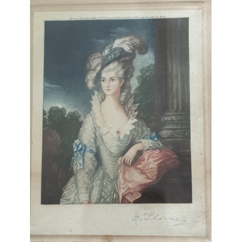 1298B - A pair of Mezzotint prints by M. Thorne depicting Mrs Carnac and The Hon. Mrs. Graham. 22 x 17cm.