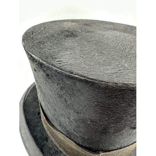 1073 - A Scott & Co. black top hat 'By Appointment Scott & Co. Hatters to H.M. The King and the Royal Famil... 