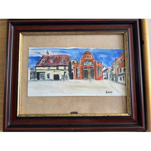 45 - Four original water colour paintings depicting Beverley scenes. The artist is a Solicitor/Barrister ... 