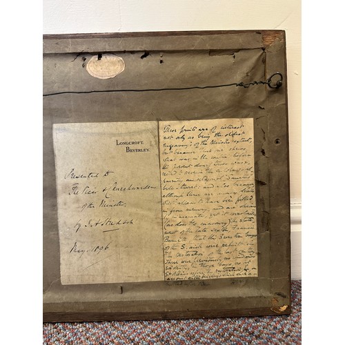 109 - Two 17thC etchings of Beverley Minster in matching oak frames by Daniel King. Presented to the Vicar... 