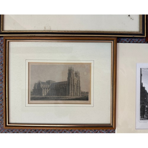 110 - Six various prints, three depicting Beverley Minster, a limited edition print 326/850 by Philip & Gl... 