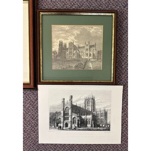 110 - Six various prints, three depicting Beverley Minster, a limited edition print 326/850 by Philip & Gl... 