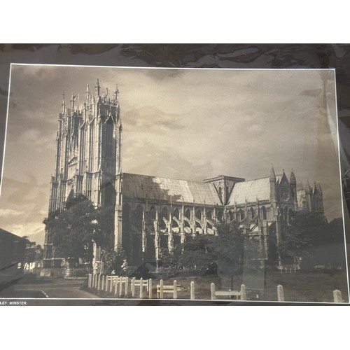 111 - Four photographs of Beverley Minster, two external and two internal, three framed.  Largest 40 x 51c... 