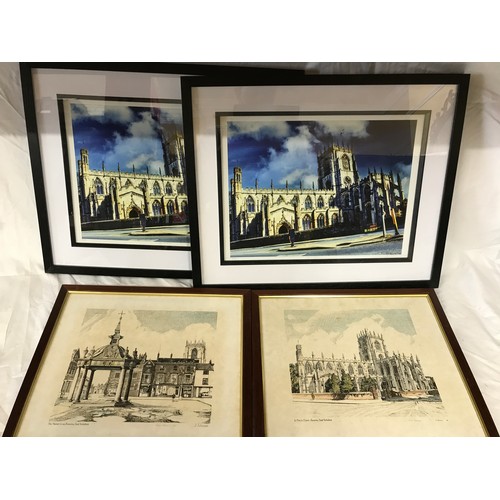 116 - Two framed colour photographs of St Mary's Church, Beverley one numbered 10/50, one 4/50 image size ... 