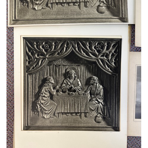 90 - Four photographs by R.F Perkin, 2 of Rise Church interior to include Reredos, Black Mill Beverley We... 