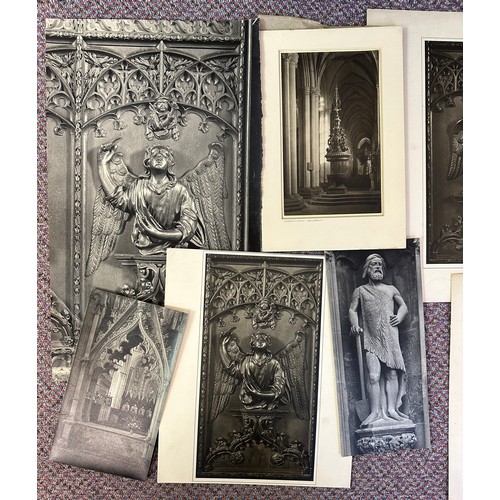 91 - A quantity of photographs regarding Beverley Minster, vast majority by R.F Perkin. Largest 50 x 37cm... 