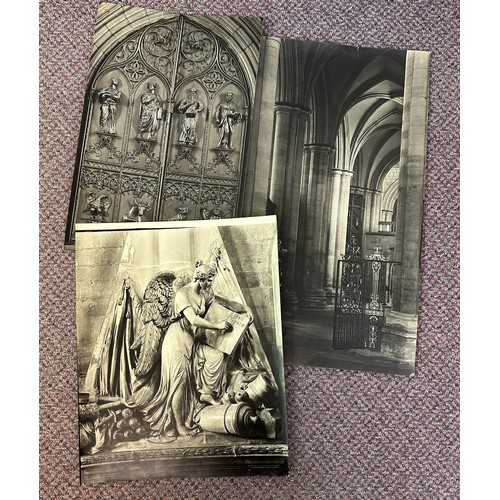 91 - A quantity of photographs regarding Beverley Minster, vast majority by R.F Perkin. Largest 50 x 37cm... 