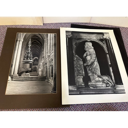 94 - Seven photographs by R.F Perkin of interior and exterior of Beverley Minster. Largest 45 x 34cm.