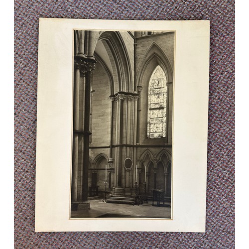 95 - Eleven photographs by R.F. Perkin depicting Lincoln Cathedral interiors, largest 51 x 40.