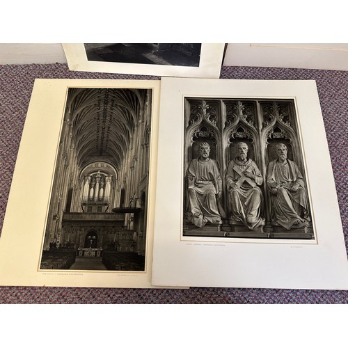 96 - Seven photographs of Norwich and Ely cathedrals by R.F. Perkin, largest 51 x 41.