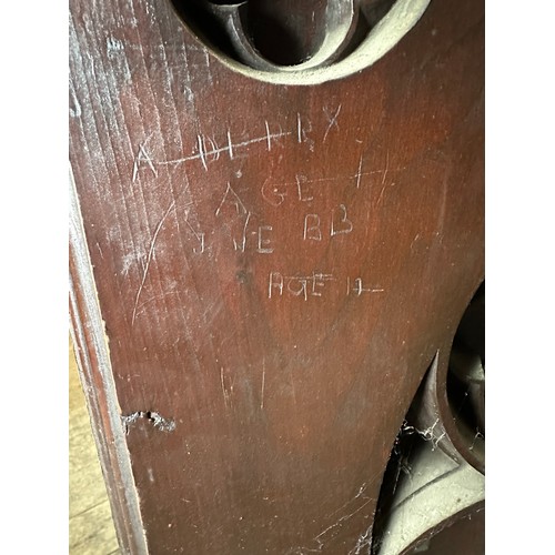 165 - The vicar’s stall ex Beverley Minster,  heavily carved in oak with gothic arches and Yorkshire rose,... 