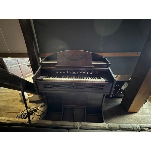 166 - A 19thC oak American organ retailed by Turner and Phillips Plymouth, Estey organ co. Brattleboro Ver... 