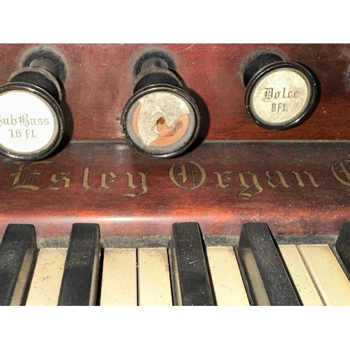 166 - A 19thC oak American organ retailed by Turner and Phillips Plymouth, Estey organ co. Brattleboro Ver... 