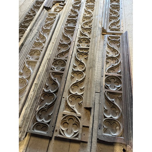 167 - A quantity of carved oak panelling ex Beverley Minster approx. length 13m.