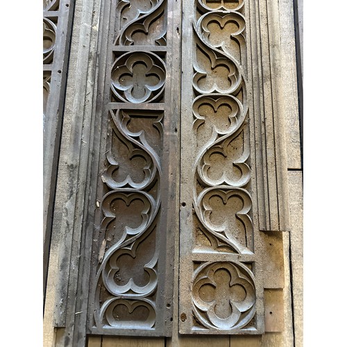 167 - A quantity of carved oak panelling ex Beverley Minster approx. length 13m.