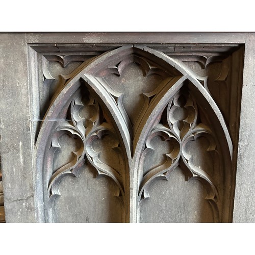 173 - Carved oak lectern, ex Beverley Minster. 116cm h x 94cm w x 28cm d