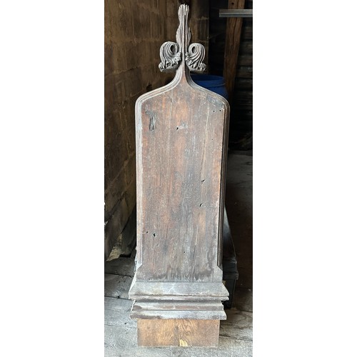 174 - A very well carved 19thC oak pew end ex Beverley Minster 143h x 43w x 18cm d.