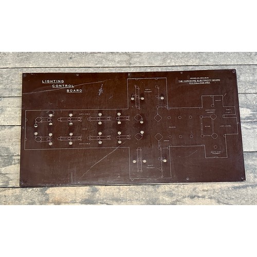 178 - A Bakelite lighting control board designed and installed by the Yorkshire electricity board for Beve... 