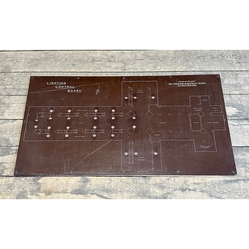 178 - A Bakelite lighting control board designed and installed by the Yorkshire electricity board for Beve... 