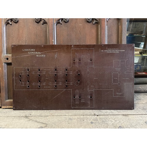 178 - A Bakelite lighting control board designed and installed by the Yorkshire electricity board for Beve... 