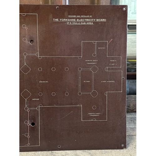 178 - A Bakelite lighting control board designed and installed by the Yorkshire electricity board for Beve... 