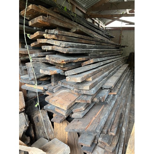 127 - A quantity of 17thC pine sarking boards from Beverley Minster. Originally these were positioned unde... 