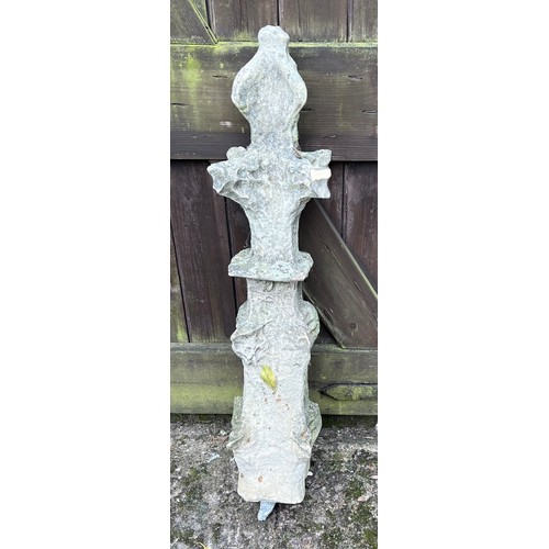 194 - A one piece Tadcaster stone pinnacle dating from the 1300’s from Beverley Minster. Top repaired. Lea... 