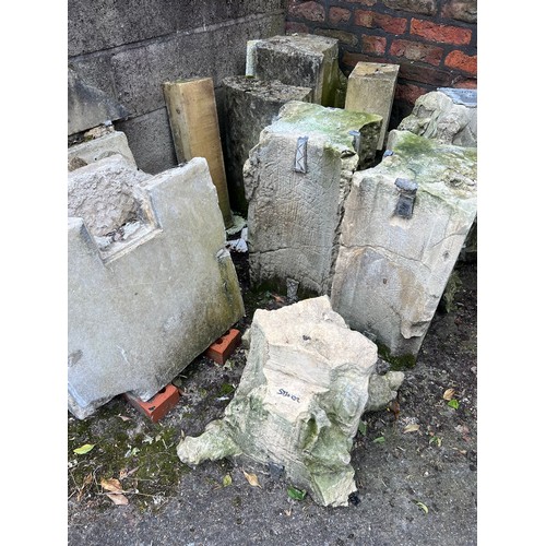 186 - A four piece Tadcaster stone pinnacle dating from the 1300’s from the South Transept West of Beverle... 