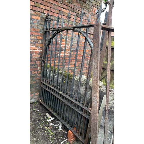 185 - A pair of 19thC iron gates originally from the North Side disabled access entrance of Beverley Minst... 