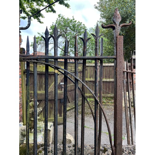 185 - A pair of 19thC iron gates originally from the North Side disabled access entrance of Beverley Minst... 