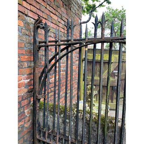 185 - A pair of 19thC iron gates originally from the North Side disabled access entrance of Beverley Minst... 