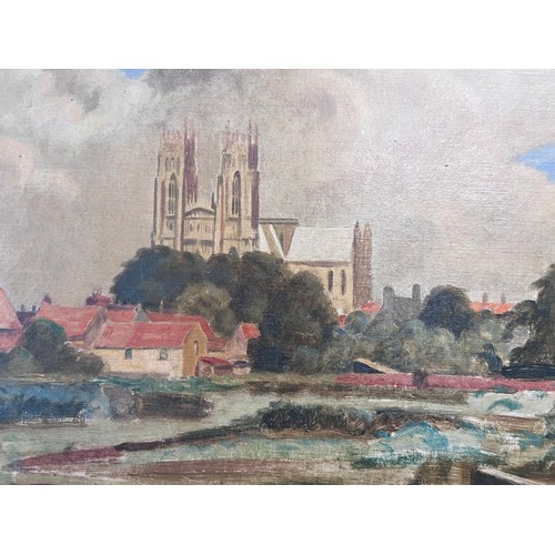 59A - Francis Kenneth Elwell (1905 - 1945) A pair of oil on canvas landscapes depicting St Mary's and The ... 