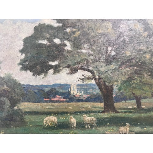 59A - Francis Kenneth Elwell (1905 - 1945) A pair of oil on canvas landscapes depicting St Mary's and The ... 