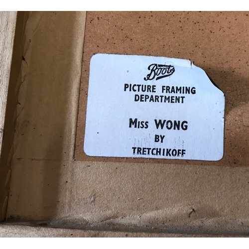 1273 - A framed print of 'Miss Wong' by Tretchikoff 60 x 50cm