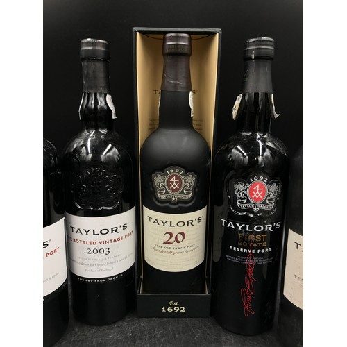 A collection of 8 Taylor's Port to include 4x bottles of Late bottled  vintage port 2003, 2x Taylor's