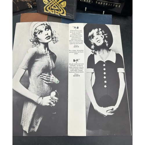 1246 - Biba- Five fashion catalogues circa 1960's/1970's, Biba advertising newspaper September 1973, the Bi... 