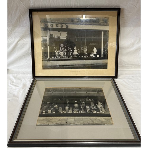 1277 - A pair of two framed photographs of Hammonds shop fronts one saying 