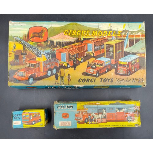 A collection of circus Corgi Toys to include 'Chipperfield's