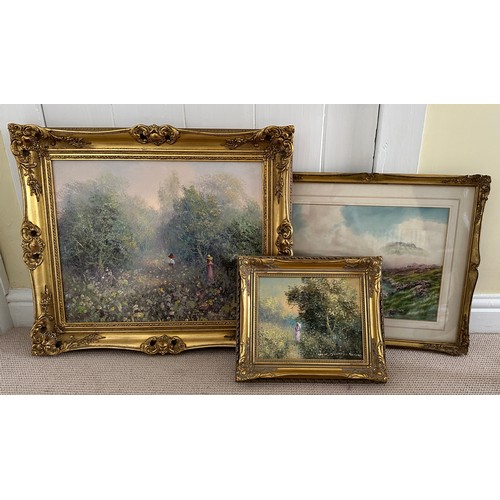 1315 - Colin Maxwell Parsons, b1938, two oils on canvas in gilt frames, largest image 39cm h x 49cm w, smal... 