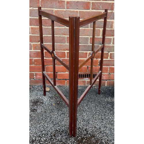 56 - An Edwardian mahogany inlaid clothes horse.